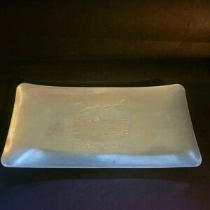 Vintage Forged Hammered Aluminum Tray "Hvide Sande"